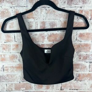 Tiger Mist Cropped Black Tank Top